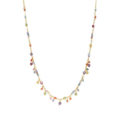 Collar Luxenter Nensa Plata Baño Oro y Piedras Multicolor NXA791Y2000