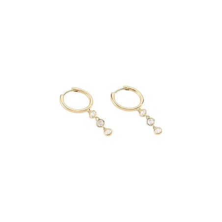 Pendientes Criollas Brillant Plata Baño Oro y Circonitas 02390520-137-TU