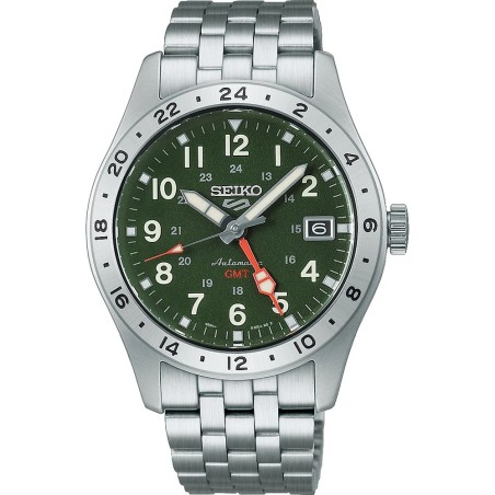 Reloj Seiko 5 Sports Field Plateado y Caqui Automático Hombre HDB001K1