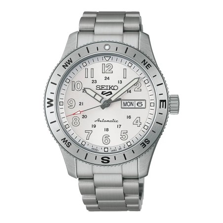 Reloj Seiko 5 Sports Field Plateado y Blanco Automático HDB007K1 