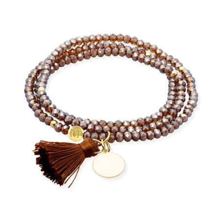 Pulsera Marina García Zen Moka Plata Baño Oro y Chapita 91166UX