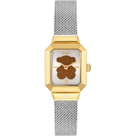Reloj TOUS Watches Karat Reveal Plateado y Dorado y Ojo de Tigre Analógico Mujer 3000153500