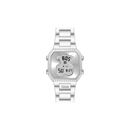 Reloj TOUS Watches D-Bear Digital Plateado y Circonitas Mujer 3000156300