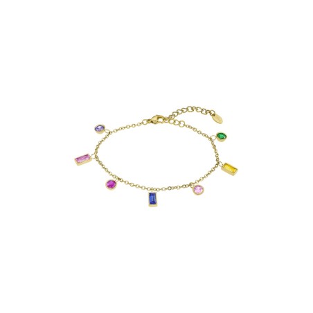 Pulsera Lotus Style Acero Baño Oro y Circonitas Multicolor LS2660-2/1