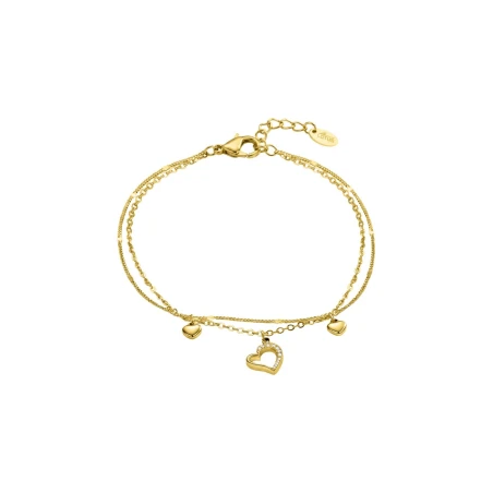 Pulsera Lotus Style Corazones Acero Baño Oro LS2776-2/2