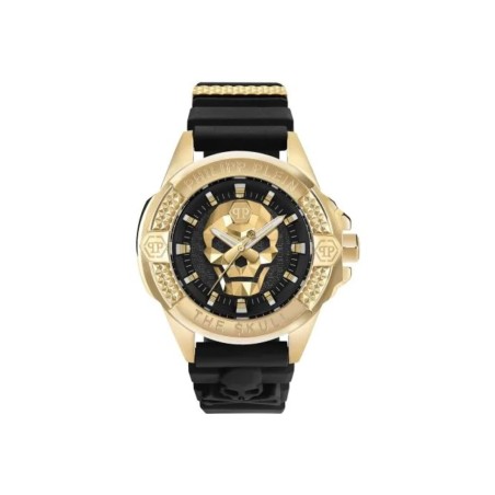 Reloj Philipp Plein The Skull Dorado y Negro Analógico Hombre PWAAA0221