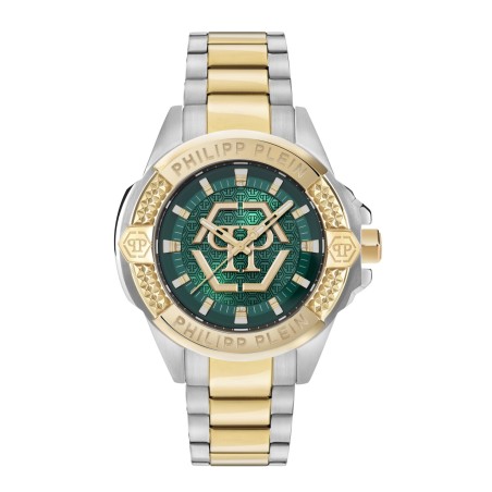 Reloj Philipp Plein Majesty Plateado, Dorado y Verde Analógico Hombre PWBHA0626