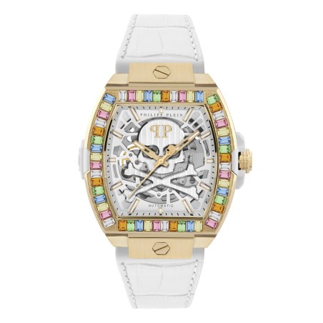 Reloj Philipp Plein The Skeleton Blanco y Dorado Automático Hombre PWJHA0326
