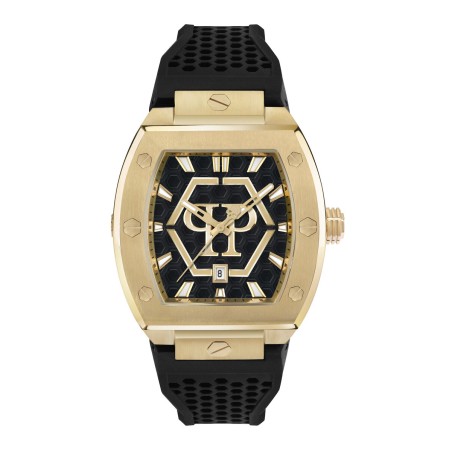 Reloj Philipp Plein The Hexagon Phatom Negro y Dorado Analógico Hombre PWPUA0424