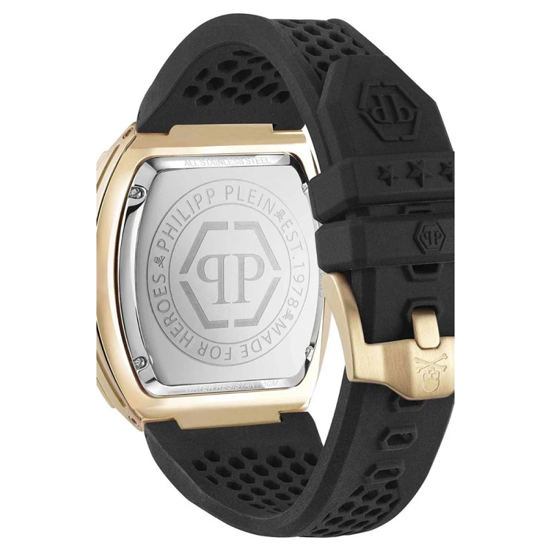 Reloj Philipp Plein The Hexagon Phatom Negro y Dorado Analógico Hombre PWPUA0424