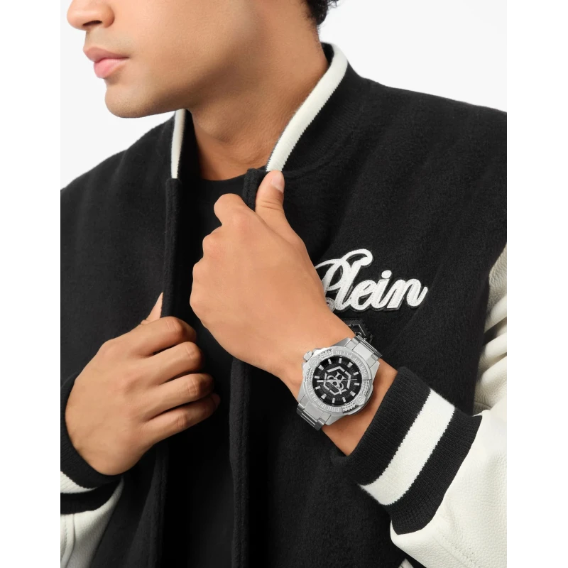 Reloj Philipp Plein Majesty Plateado y Negro Analógico Hombre PWBHA0526