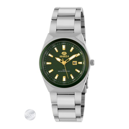 Reloj Marea Plateado y Verde Analógico Mujer B36224/3