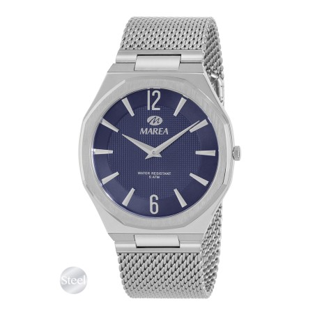 Reloj Marea Plateado y Azul Analógico Hombre B54309/1
