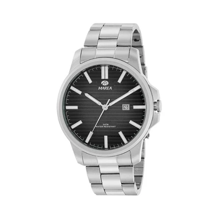 Reloj Marea Plateado y Negro Analógico Hombre B36213/1