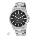 Reloj Marea Plateado y Negro Analógico Hombre B36213/1