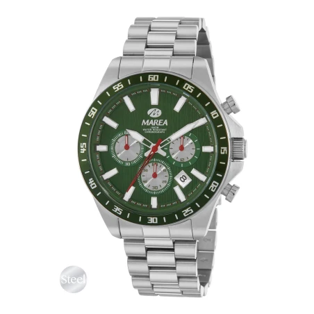 Reloj Marea Plateado y Verde Cronógrafo Hombre B36222/3