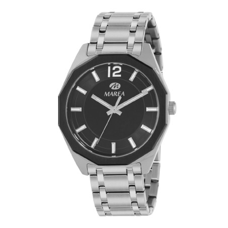 Reloj Marea Plateado y Negro Analógico Hombre B54323/3
