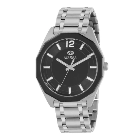 Reloj Marea Plateado y Negro Analógico Hombre B54323/3