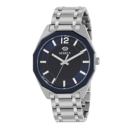 Reloj Marea Plateado y Azul Analógico Hombre B54323/4