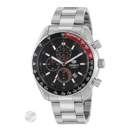 Reloj Marea Plateado y Negro Cronógrafo Hombre B36227/1