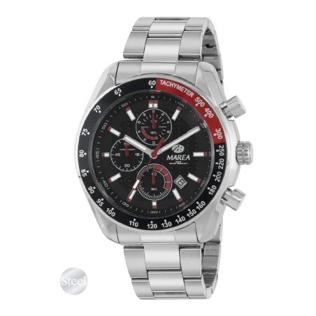 Reloj Marea Plateado y Negro Cronógrafo Hombre B36227/1