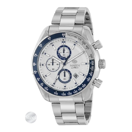 Reloj Marea Plateado y Azul Cronógrafo Hombre B36227/3