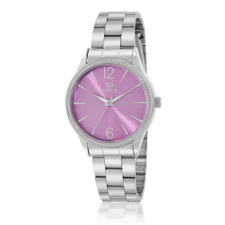 Reloj Marea Plateado y Rosa Analógico Mujer B41413/4
