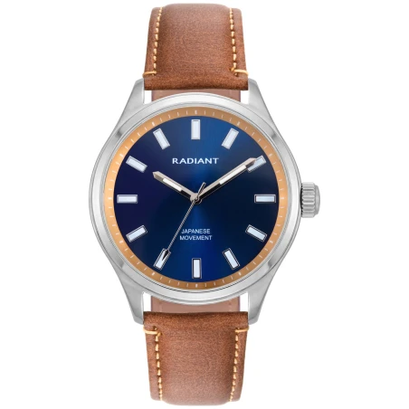Reloj Radiant Metric Marrón, Plateado y Azul Analógico RAM101206