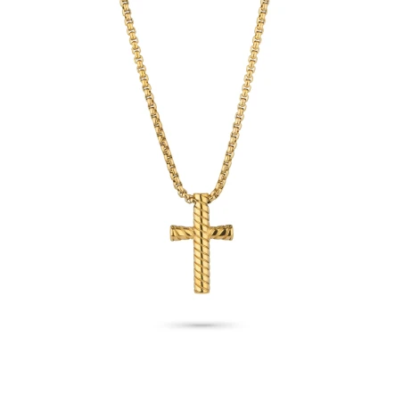 Collar Radiant Iconclast Cruz Acero Dorado Hombre RH000321