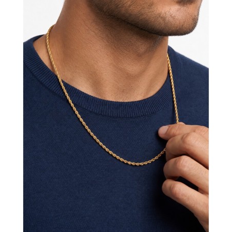 Collar Radiant Curly Acero Dorado Hombre RH000394