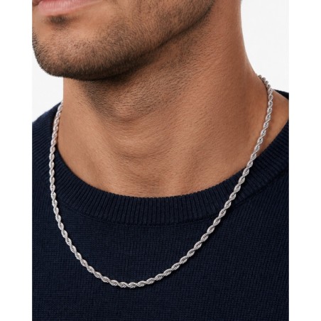 Collar Radiant Curly Acero Plateado Hombre RH000395