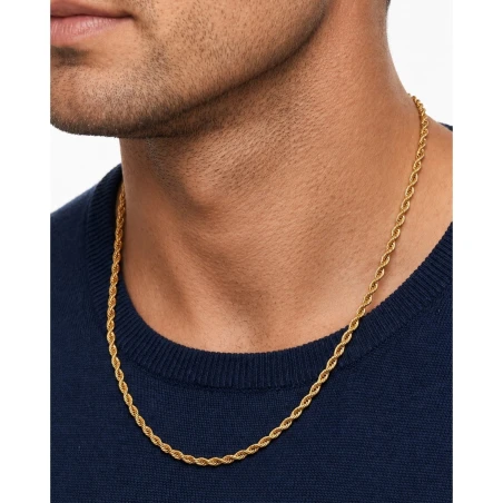 Collar Radiant Curly Acero Dorado Hombre RH000396