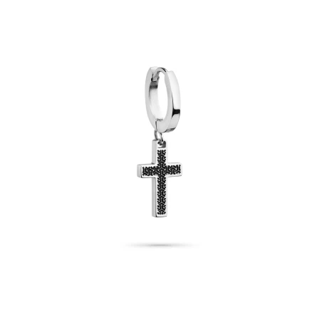 Pendiente Individual Radiant Creed Aro y Cruz Acero Hombre RH000359