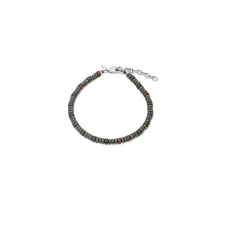 Pulsera Radiant Boheme Acero y Piedras Negras Hombre RH000364