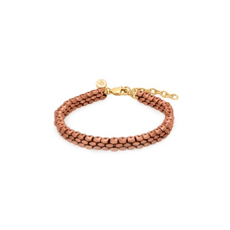 Pulsera Radiant S-Tyle Acero Dorado y Marrón Hombre RH000378