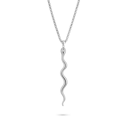 Collar Radiant Nature Serpiente Acero Plateado Mujer RY000473