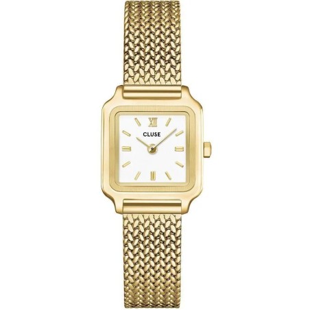 Reloj Cluse Gracieuse Mini Dorado y Blanco Analógico Mujer CW15509