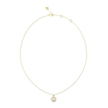 Gargantilla Guess 4G Supreme Acero Baño Oro y Cristal Blanco JUBN06393JWYGT-U