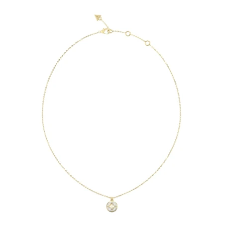 Gargantilla Guess 4G Supreme Acero Baño Oro y Cristal Blanco JUBN06393JWYGT-U