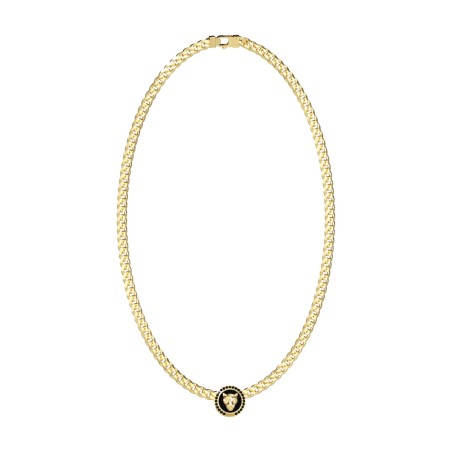 Collar Guess Panther Acero Baño Oro Hombre JUMN06089JWYGT-U