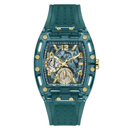 Reloj Guess Phoenix Turquesa y Dorado Multifunción Hombre GW0203G7
