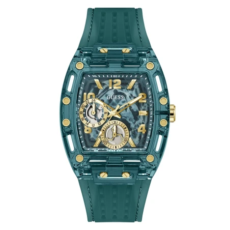Reloj Guess Phoenix Turquesa y Dorado Multifunción Hombre GW0203G7