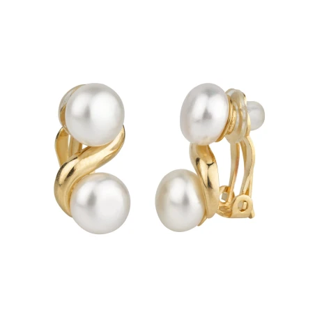 Pendientes Vidal&Vidal Perlas Infinito Baño Oro G1108C