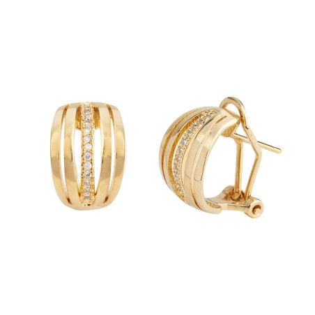 Pendientes Vidal&Vidal Versalles Baño Oro y Circonitas G3057C