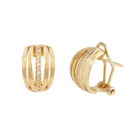 Pendientes Vidal&Vidal Versalles Baño Oro y Circonitas G3057C