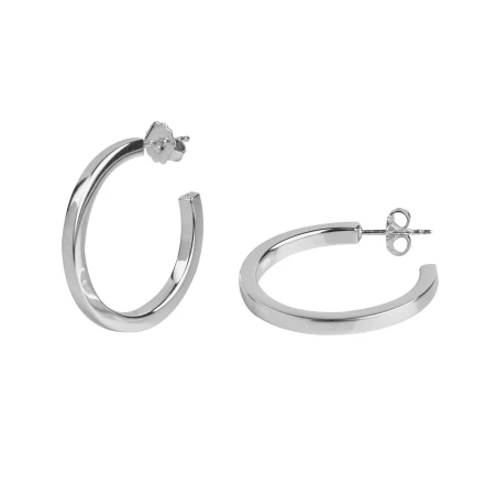 Pendientes Vidal&Vidal Aros Cuadrados Baño Plata Q2216B