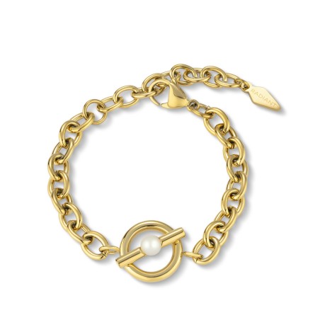 Pulsera Radiant Acero Dorado y Perla Mujer RY000482