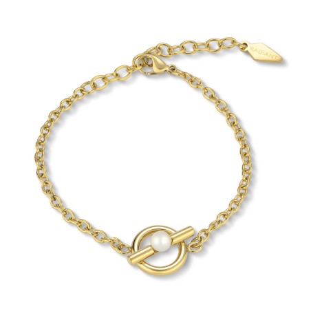 Pulsera Radiant Acero Dorado y Perla Mujer RY000483