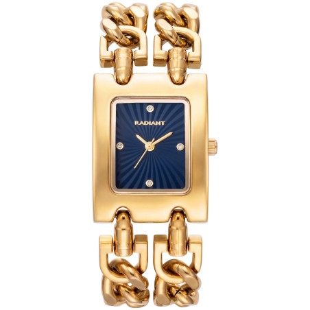 Reloj Radiant Donatella Acero Dorado y Azul Analógico Mujer RA672207N