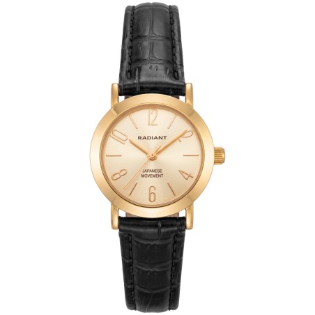 Reloj Radiant Mini Negro y Dorado Analógico Mujer RA710201